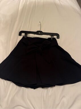 Zara Black Mini Skirt with Waist Bow